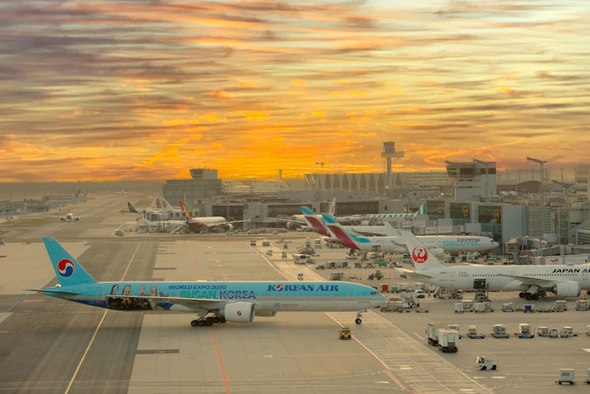 Flughafen Frankfurt mit Rollverkehr