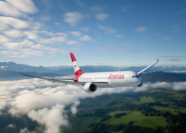 Austrian Airlines über Österreich