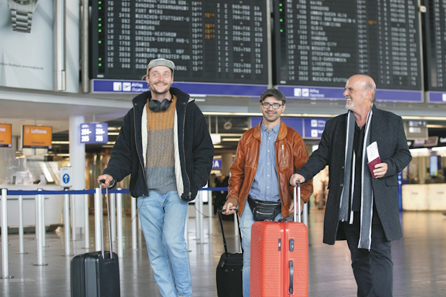 Passagiere Flughafen Frankfurt