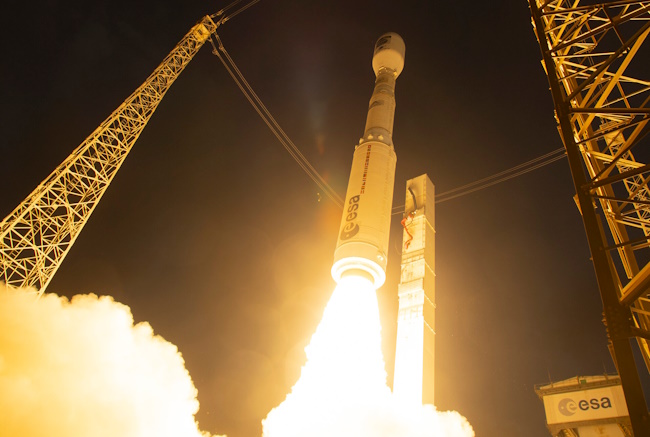 Vega Start mit Satellit